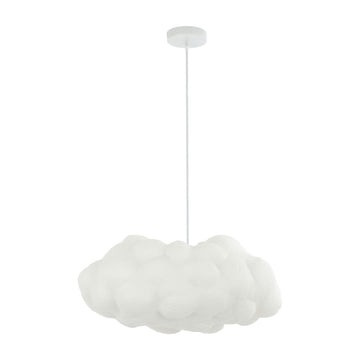 Zephyr 23" Modern Contemporary Silk LED Cloud Pendant - JONATHAN Y